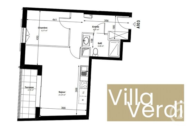 Appartement F2 à vendre - 2 pièces - 43.04 m2 - CHAMPS SUR MARNE - 77 - ILE-DE-FRANCE - Century 21 Agence Du Val